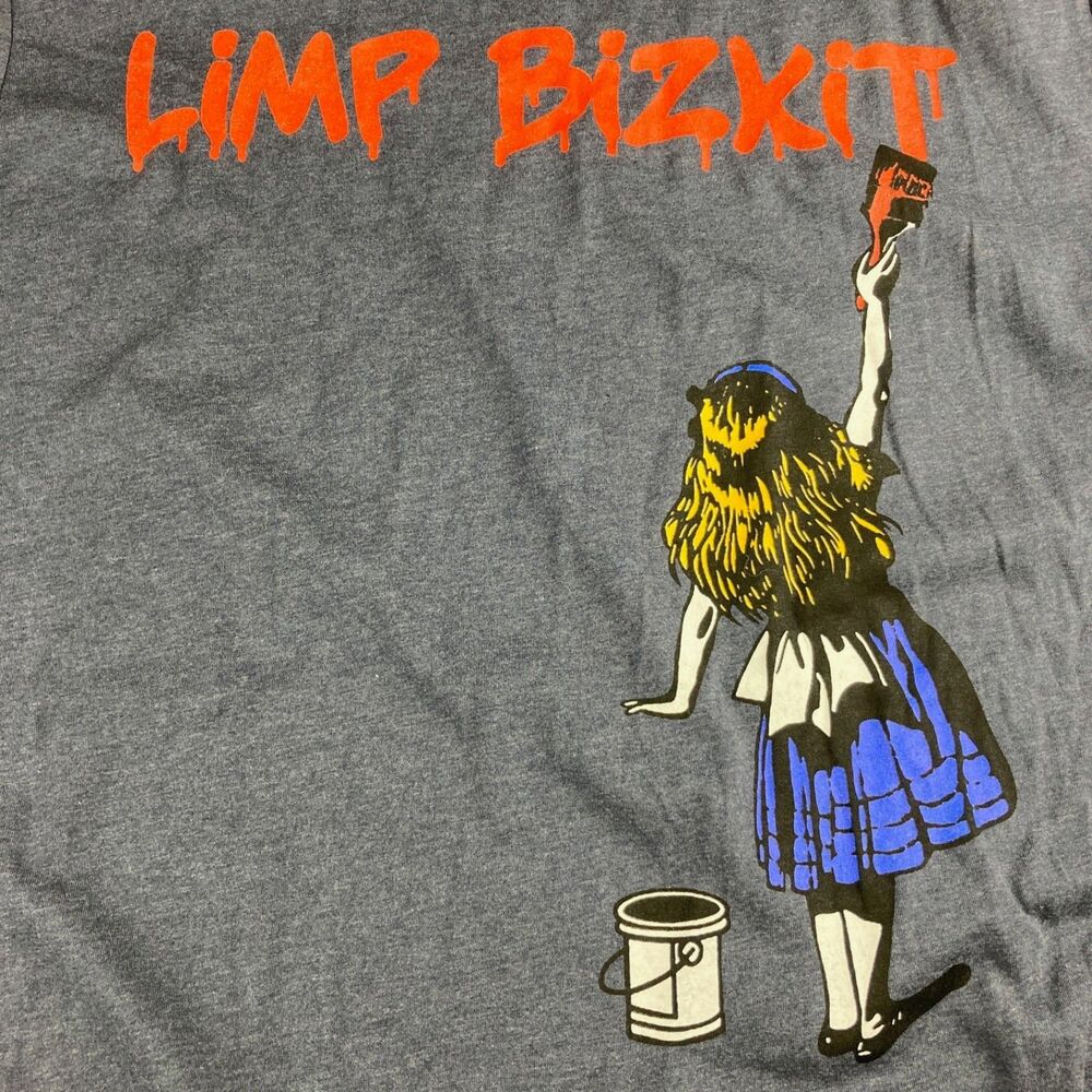 Limp Bizkit T Shirt Mens 2XL Gray Graphic Tee Concert Band Style Bella Canvas